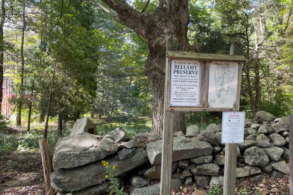 Entrance to trail at Bellamy Preserve