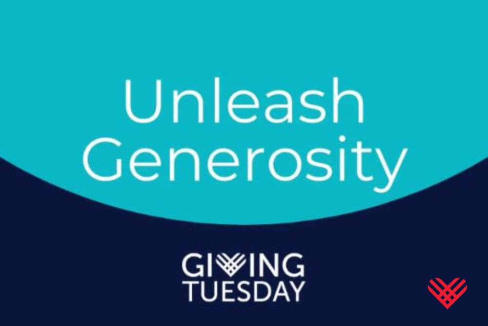 Giving Tuesday graphic that says "Unleash Generosity"