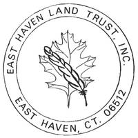 Leaf in center with East Haven Land Trust, Inc. East Haven, CT 06512 text