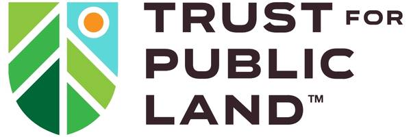Mountain and sun with Trust for Public Land text